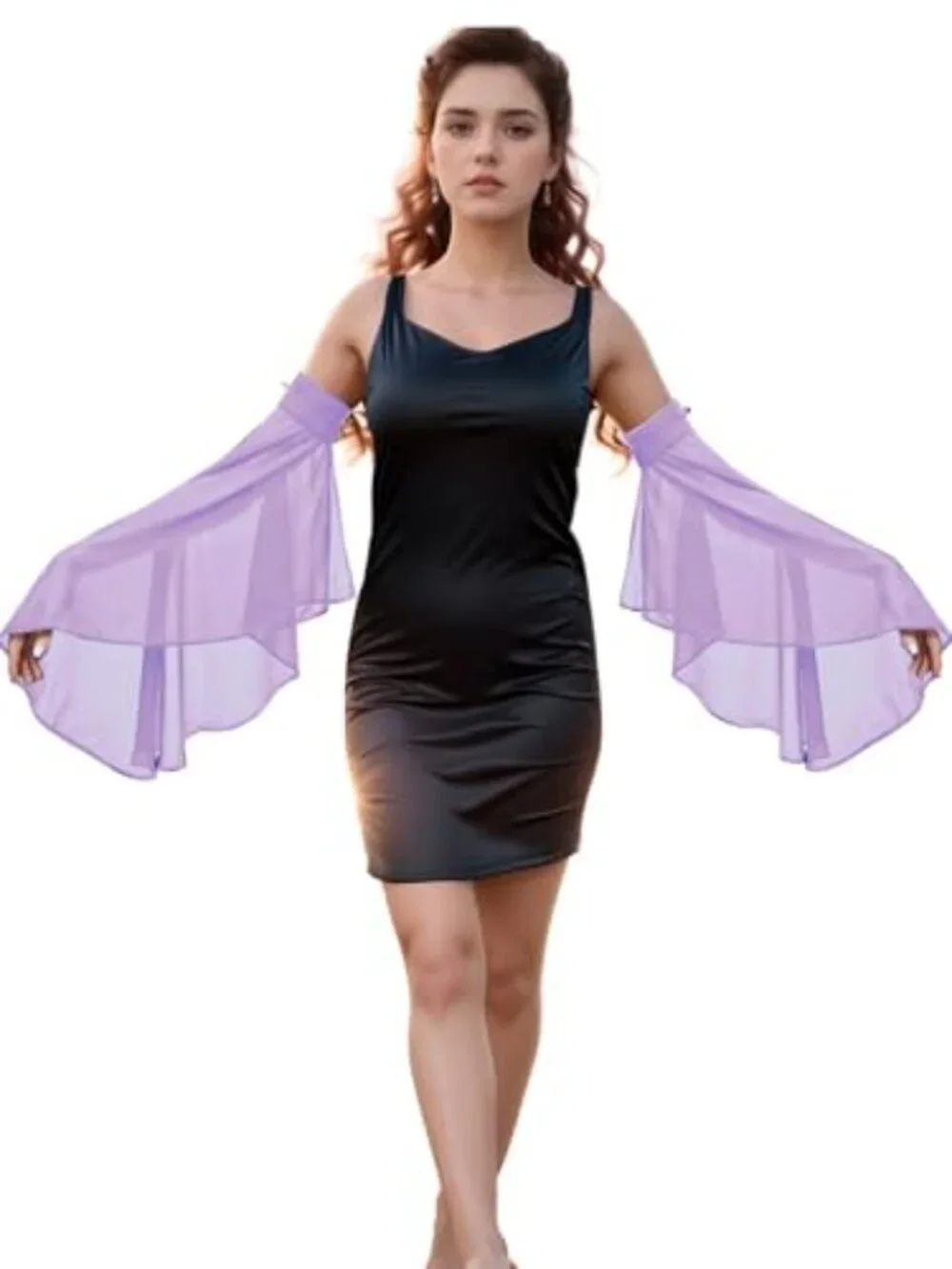 Chiffon Detachable Bell Sleeves Wedding Dress Accessories Arm Covers Victorian